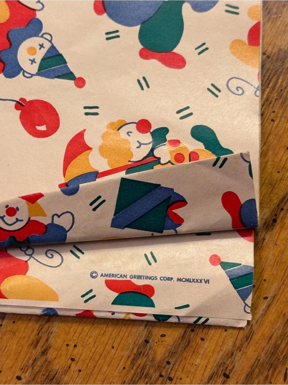 Vintage clown paper